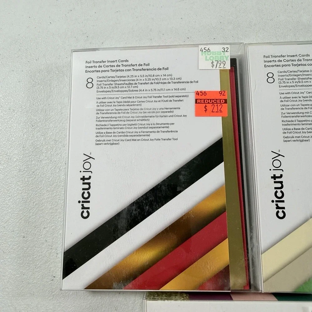 Cricut Joy Foil Transfer Insert Cards 24 Cards Lot Of 3 Packs 4.25